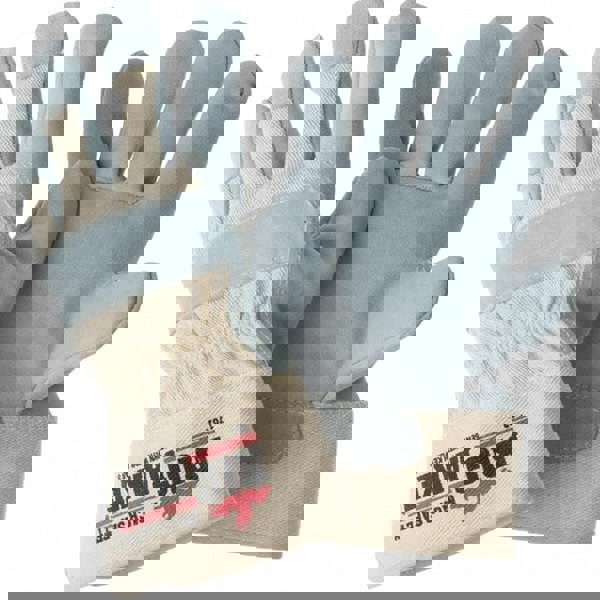 Cut & Abrasion-Resistant Gloves: Size L, ANSI Cut 3, Leather